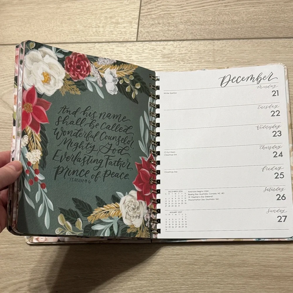 NWT-Scriptures & Florals 2026 Planner